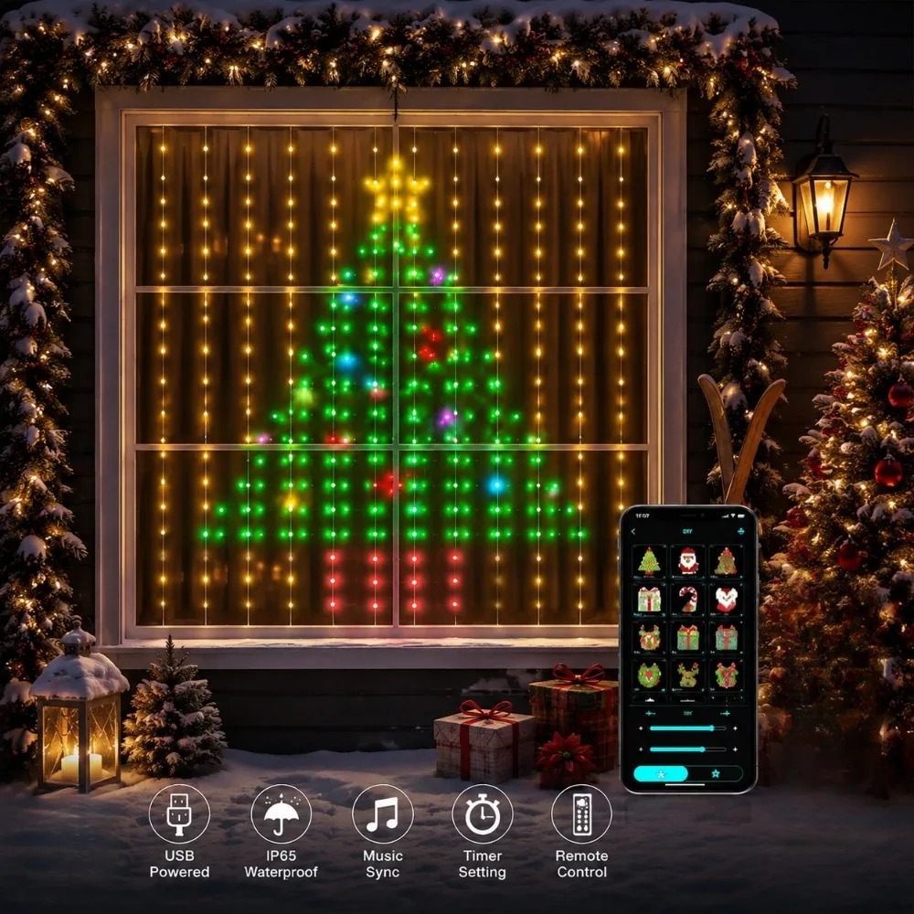 Outdoor LED Pixel Curtain Ligh - Christmas Lights Outdoor recension och pris