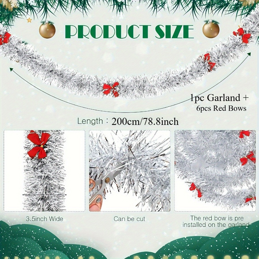 Christmas Tinsel Garland with  - Tinsel Garland Decoration recension och pris