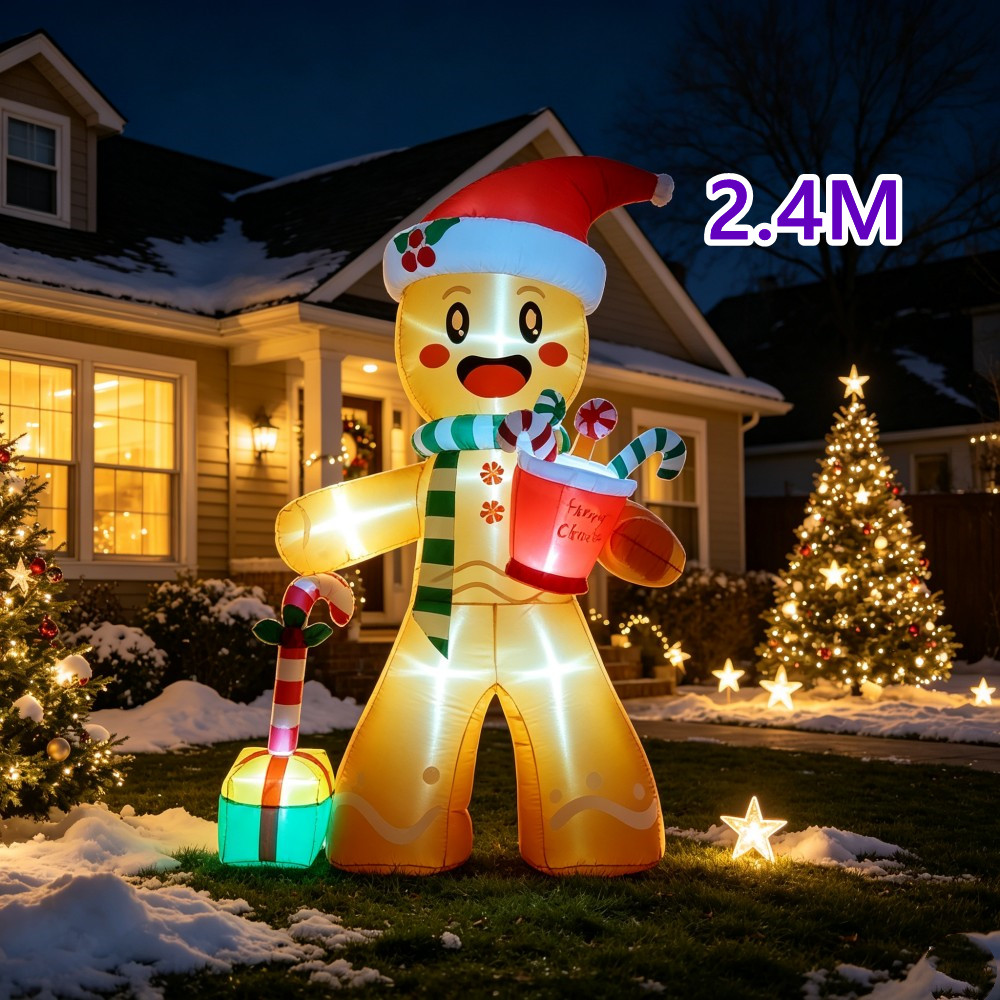 Christmas 2.4M Inflatable Ging - Christmas Lights Outdoor recension och pris