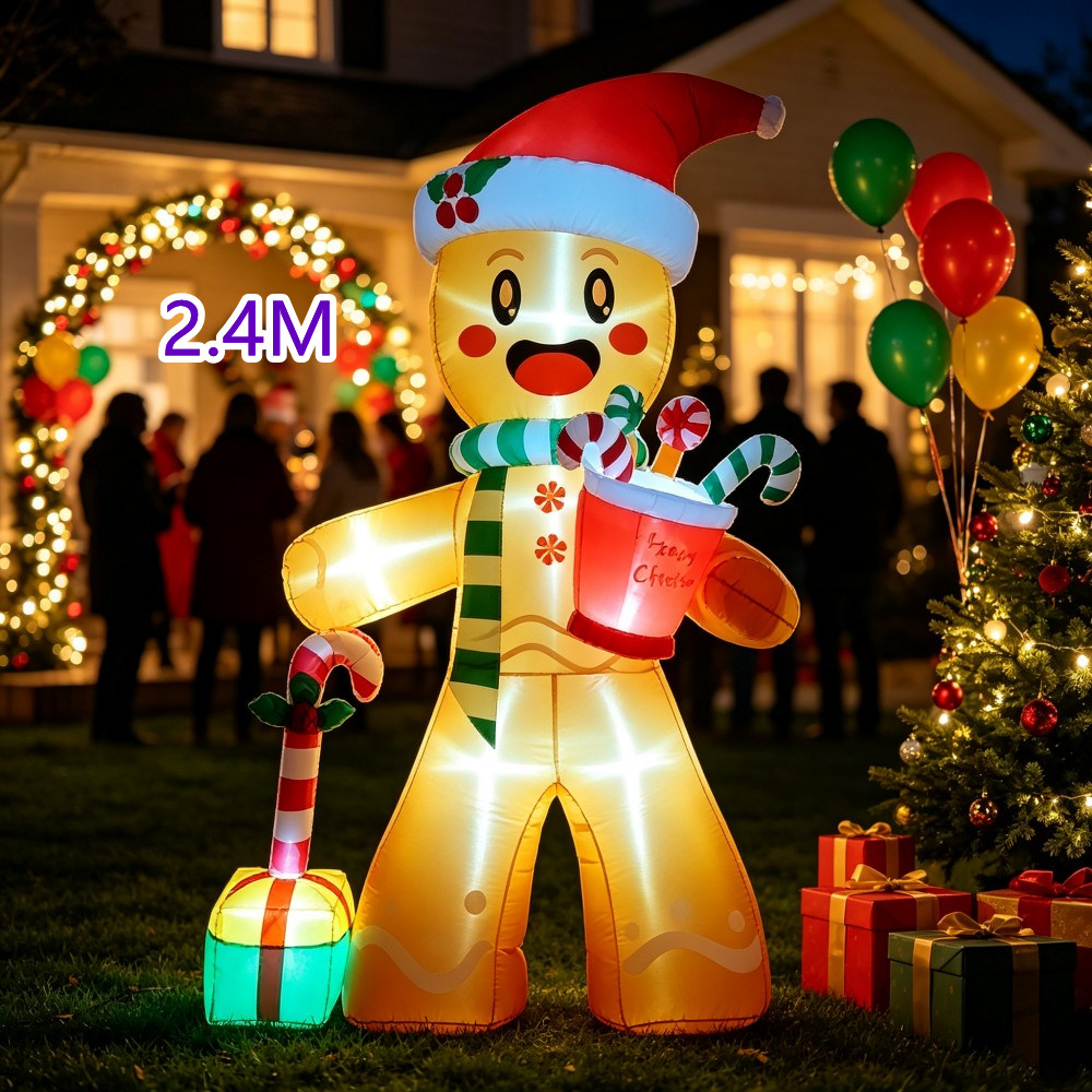 Christmas 2.4M Inflatable Ging - Christmas Lights Outdoor recension och pris