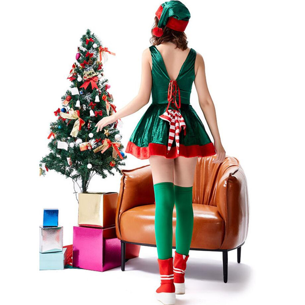 Adult Elf Santa Claus Cosplay  - Elf Costume Christmas recension och pris