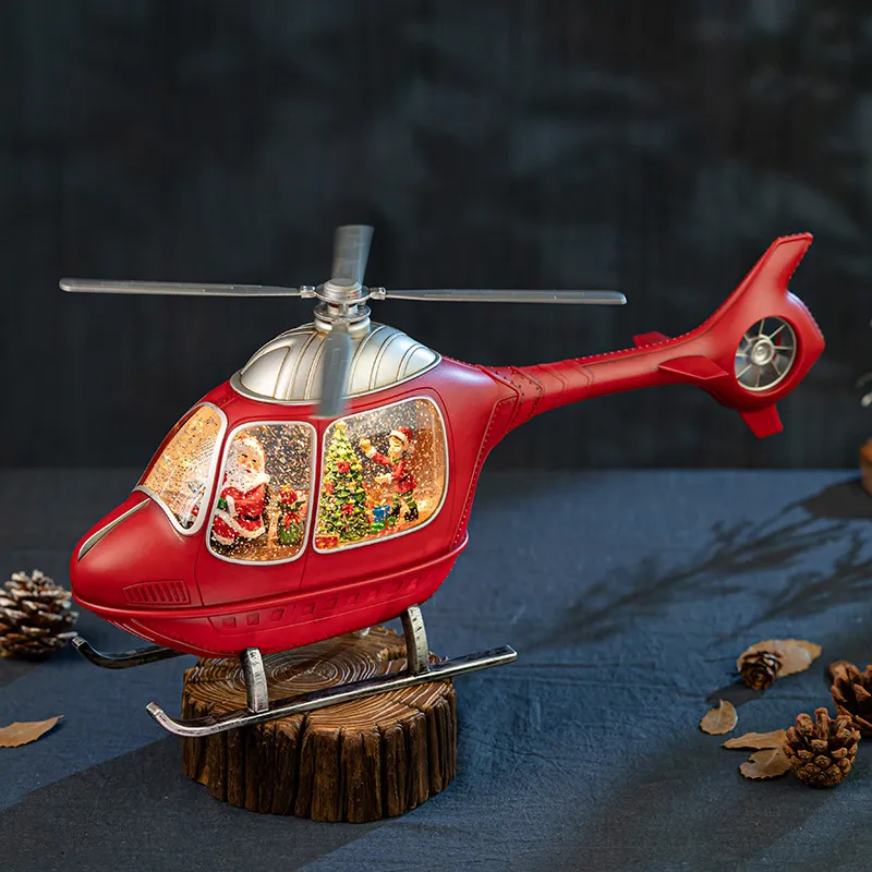 Rotating Helicopter Music Box  - Snow Globe Musical recension och pris